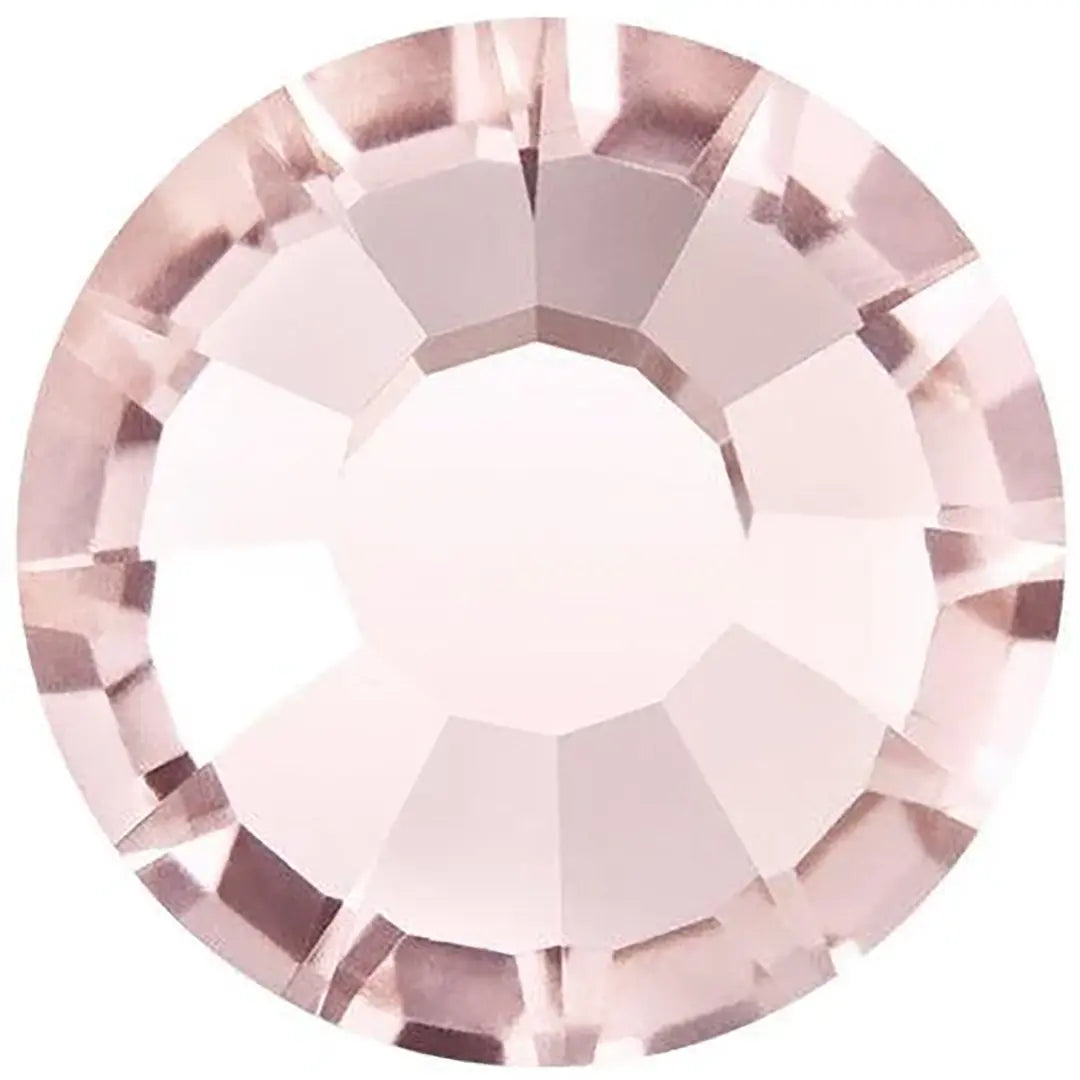 Preciosa Single Stone Setting Round Flat Back Chaton Rose in Silver - Bluestreak Crystals