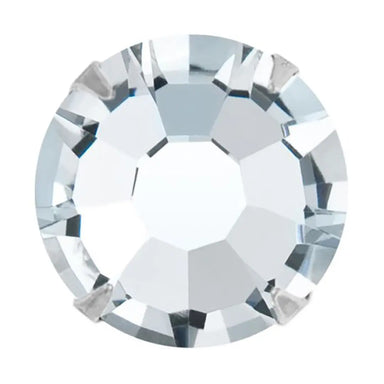 Preciosa Single Stone Setting Round Flat Back Chaton Rose in Silver - Bluestreak Crystals
