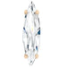 Preciosa Single Stone Setting Slim Navette in Gold - Bluestreak Crystals