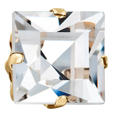 Preciosa Single Stone Setting Square in Gold - Bluestreak Crystals