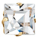 Preciosa Single Stone Setting Square in Gold - Bluestreak Crystals