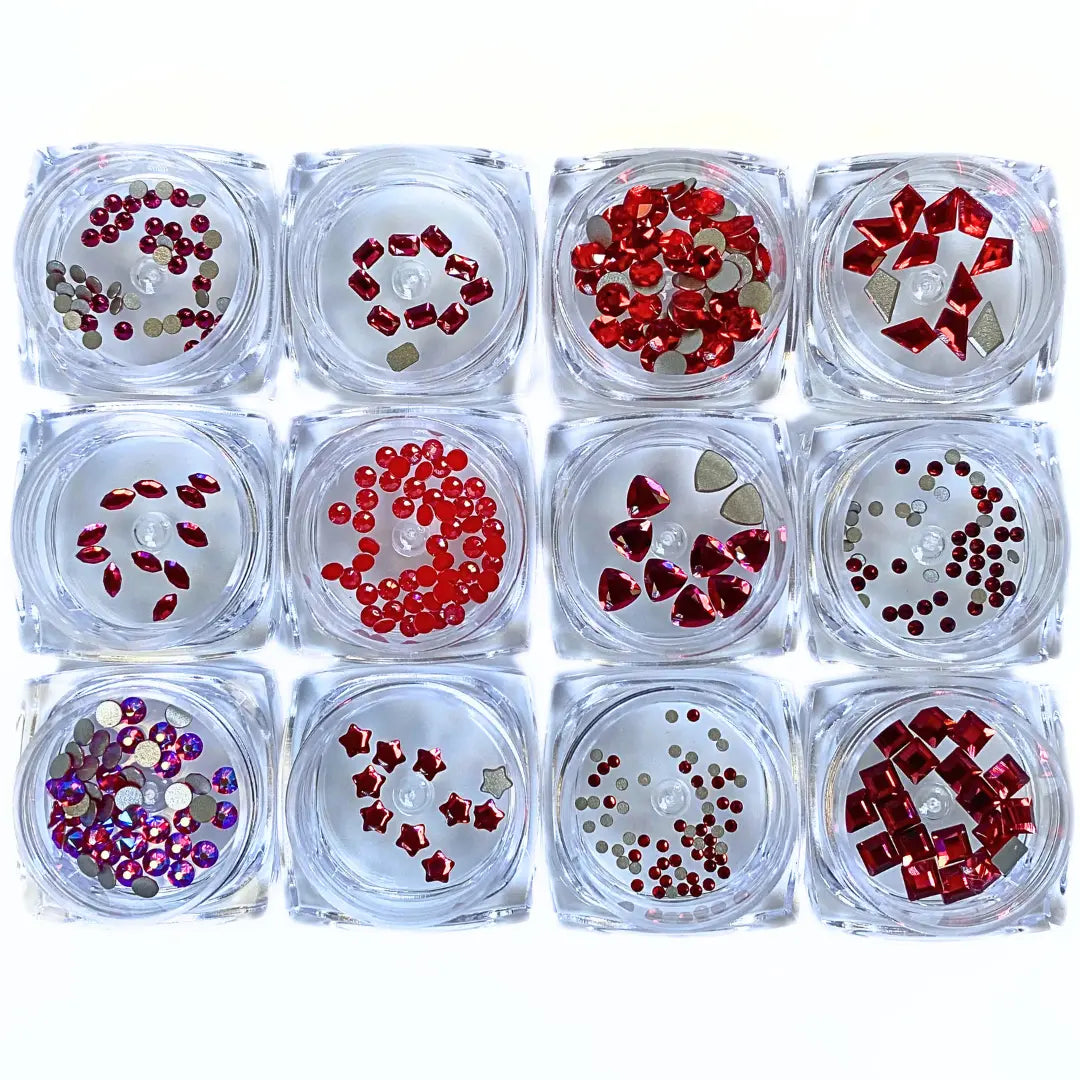 Serinity Flat Back Crystals Non Hotfix Supreme Mix Reds