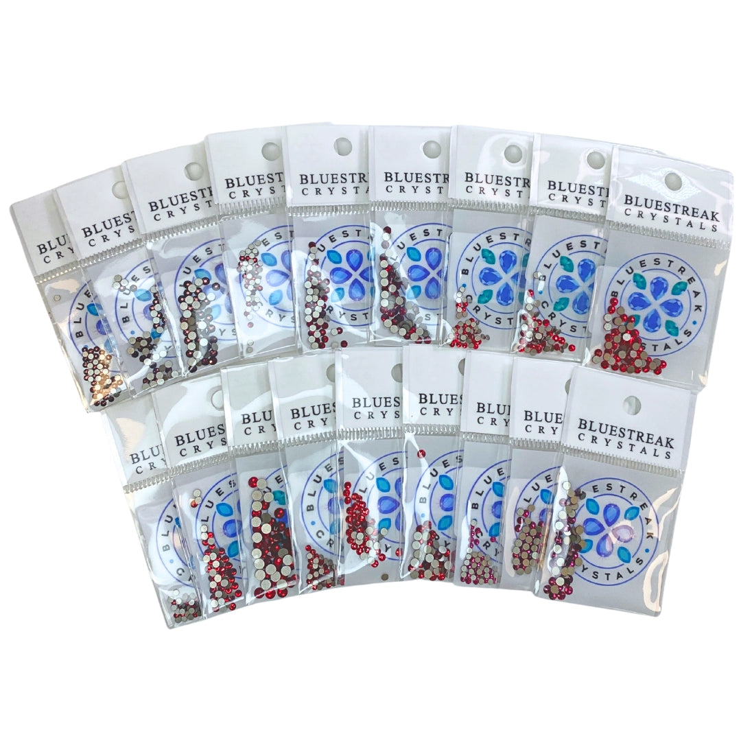 Serinity Flat Back Crystals Non Hotfix Red Collection