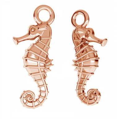 Rose Gold Plated (18k) Sterling Silver Seahorse Charm - Bluestreak Crystals
