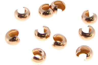 Rose Gold Plated Crimp Covers - Bluestreak Crystals