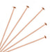 Rose Gold Plated Flat End Headpins - Bluestreak Crystals