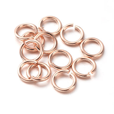 Rose Gold Plated Open Round Jump Rings - Bluestreak Crystals