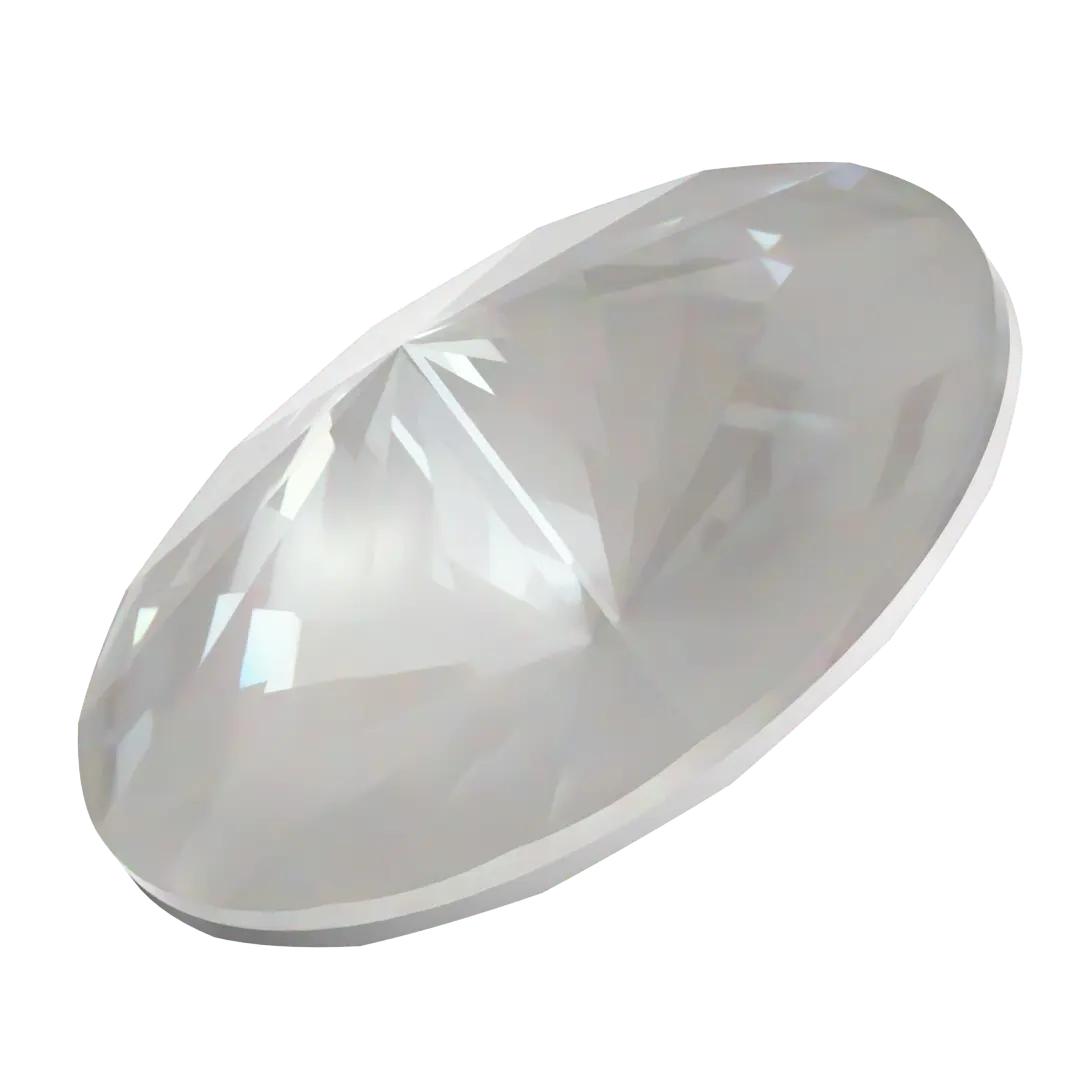Swarovski Chatons Round Stones Rivoli (1122) Crystal Electric White Ignite UNFOILED - Bluestreak Crystals