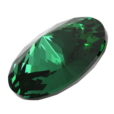 Swarovski Chatons Round Stones Rivoli (1122) Majestic Green - Bluestreak Crystals