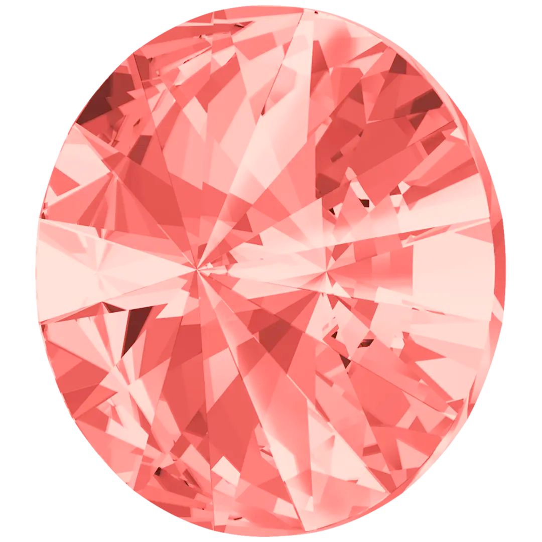 Swarovski Chatons Round Stones Rivoli (1122) Rose Peach - Bluestreak Crystals