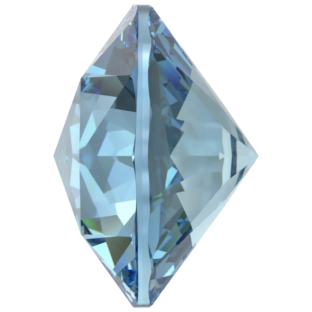 Serinity Chatons Round Stones Rose Cut (1401) Aquamarine Ignite UNFOILED - Bluestreak Crystals