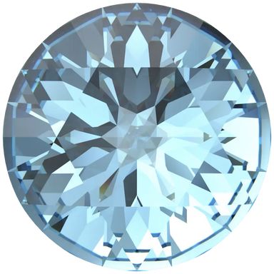 Serinity Chatons Round Stones Rose Cut (1401) Aquamarine Ignite UNFOILED - Bluestreak Crystals