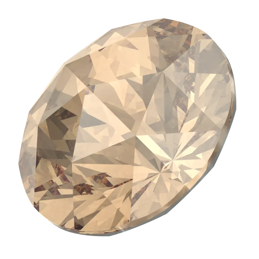 Serinity Chatons Round Stones Rose Cut (1401) Crystal Golden Shadow - Bluestreak Crystals