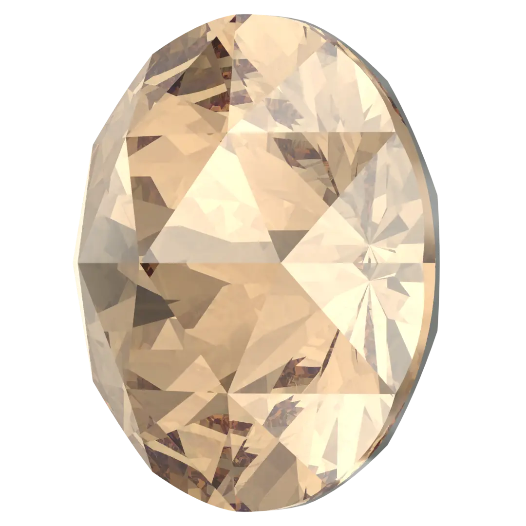 Serinity Chatons Round Stones Rose Cut (1401) Crystal Golden Shadow - Bluestreak Crystals