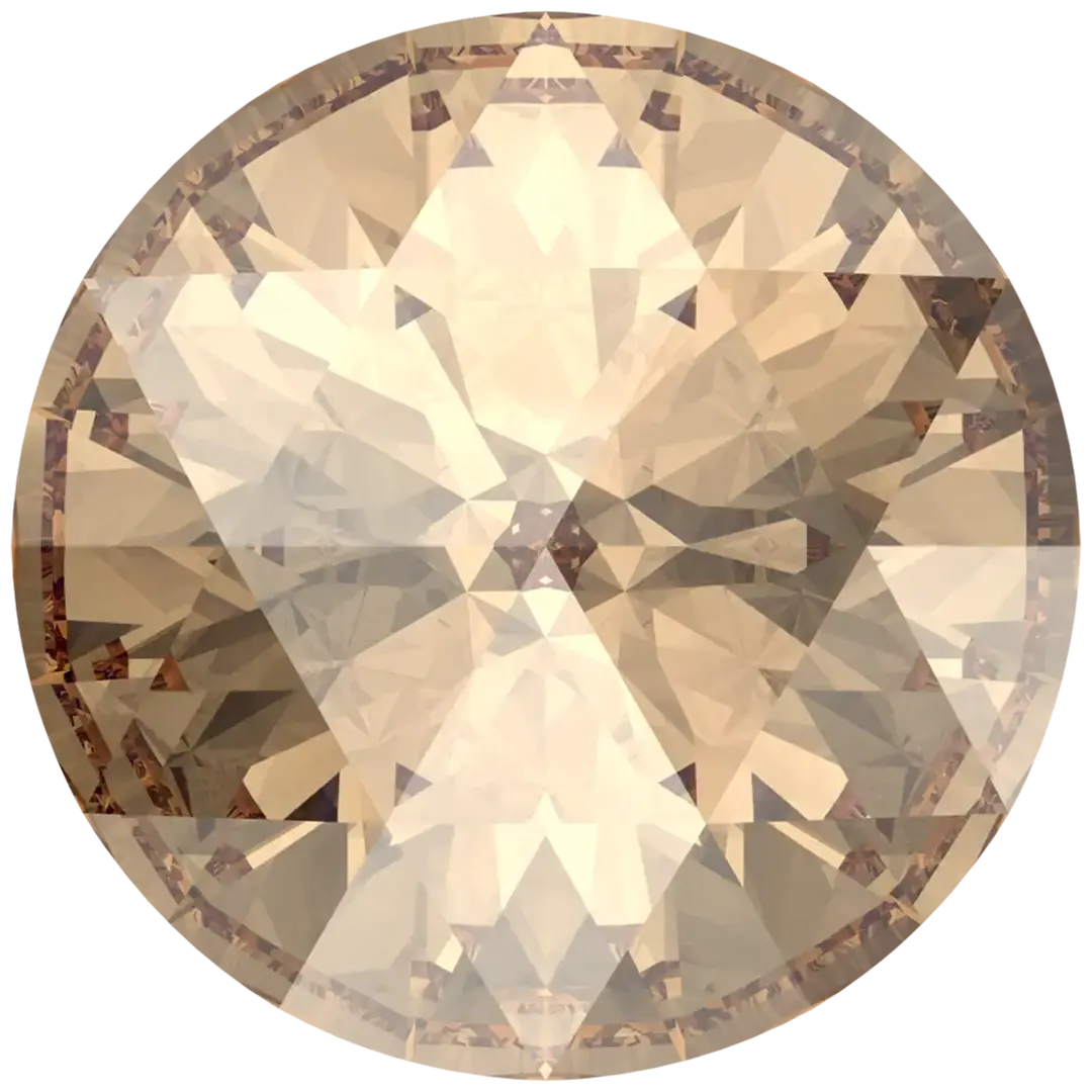 Serinity Chatons Round Stones Rose Cut (1401) Crystal Golden Shadow - Bluestreak Crystals