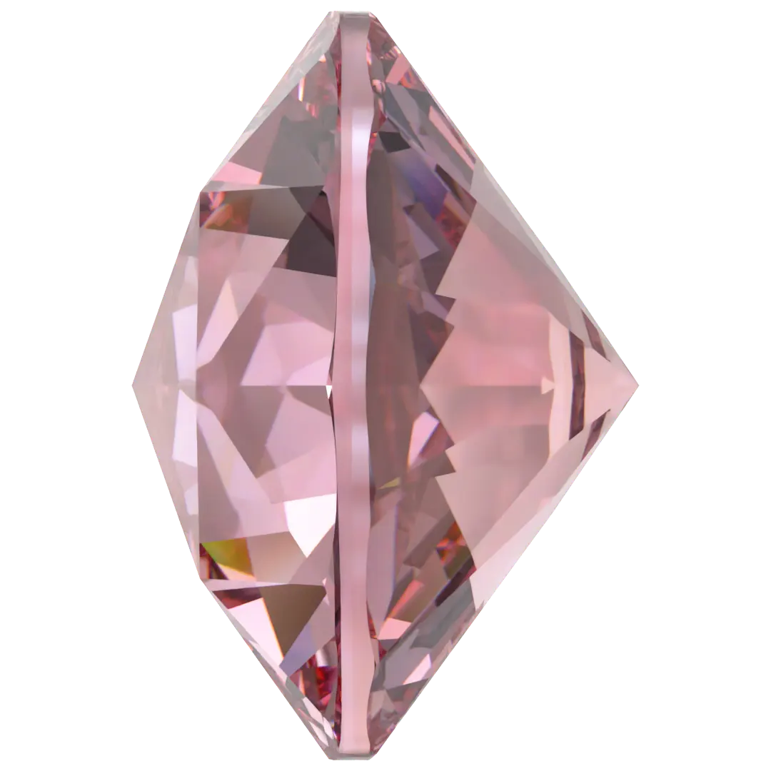 Serinity Chatons Round Stones Rose Cut (1401) Light Rose Ignite UNFOILED - Bluestreak Crystals