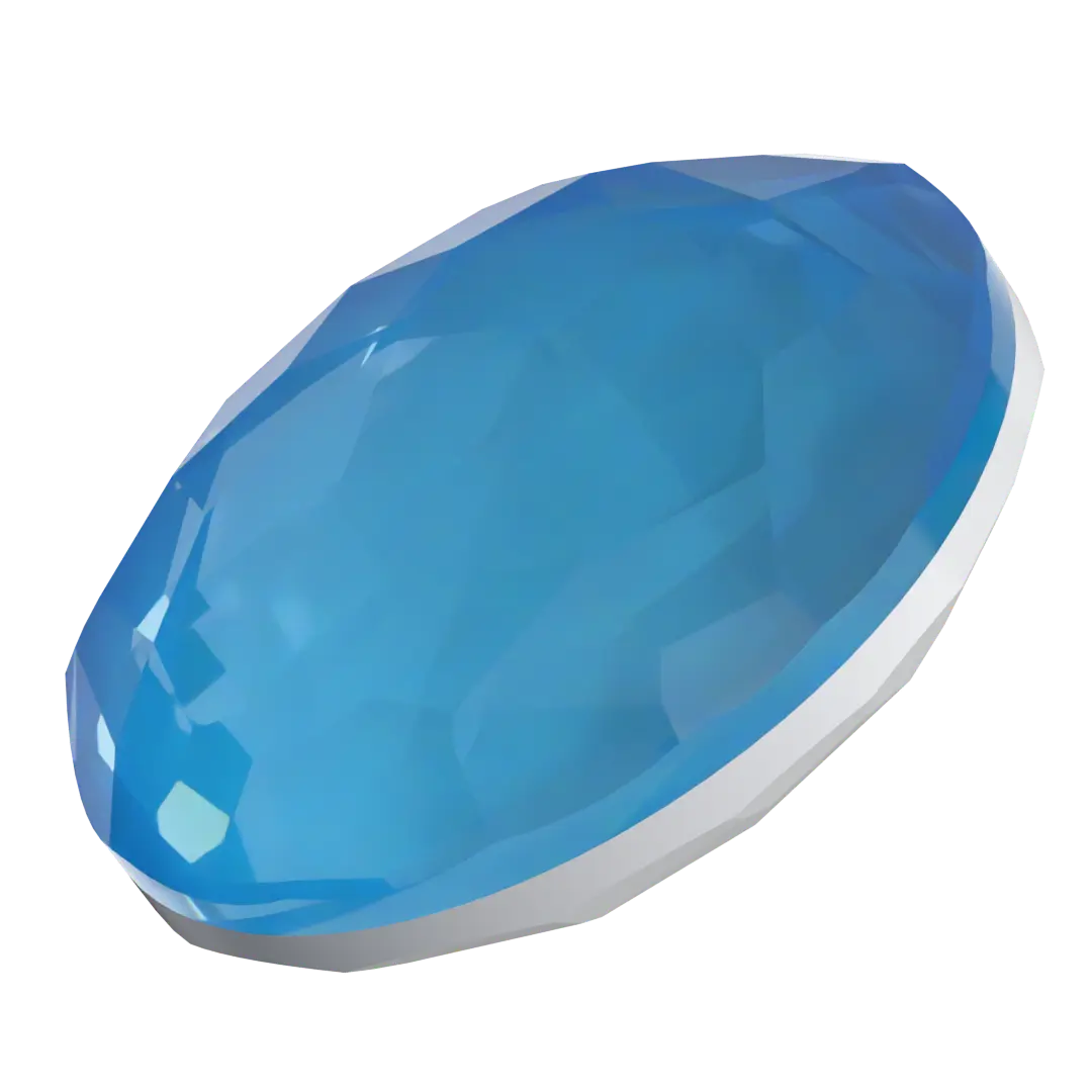 Swarovski Chatons Round Stones Fantasy (1383) Crystal Electric Blue Ignite UNFOILED - Bluestreak Crystals