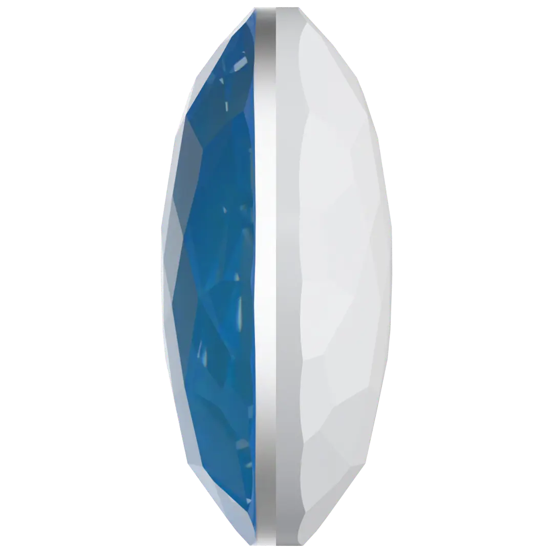 Swarovski Chatons Round Stones Fantasy (1383) Crystal Electric Blue Ignite UNFOILED - Bluestreak Crystals