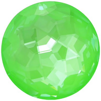 Serinity Chatons Round Stones Thin (1383) Crystal Electric Green Ignite UNFOILED - Bluestreak Crystals