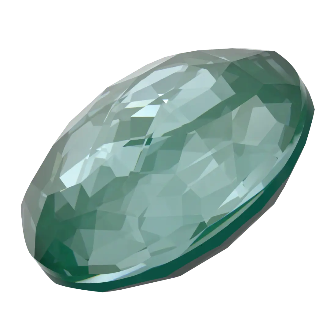 Serinity Chatons Round Stones Thin (1383) Crystal Pine Green Ignite UNFOILED - Bluestreak Crystals