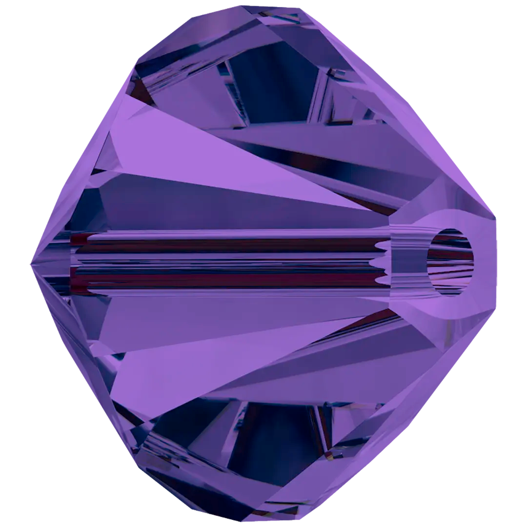 Serinity Crystal Beads Bicone (5328) Purple Velvet - Bluestreak Crystals