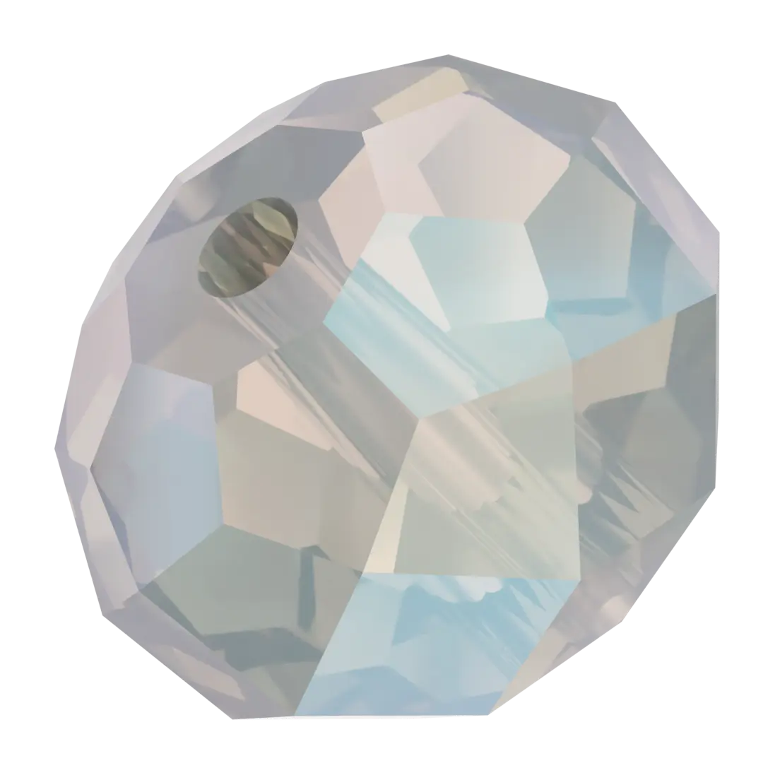 Serinity Crystal Beads Briolette (5040) White Opal Shimmer 2X - Bluestreak Crystals