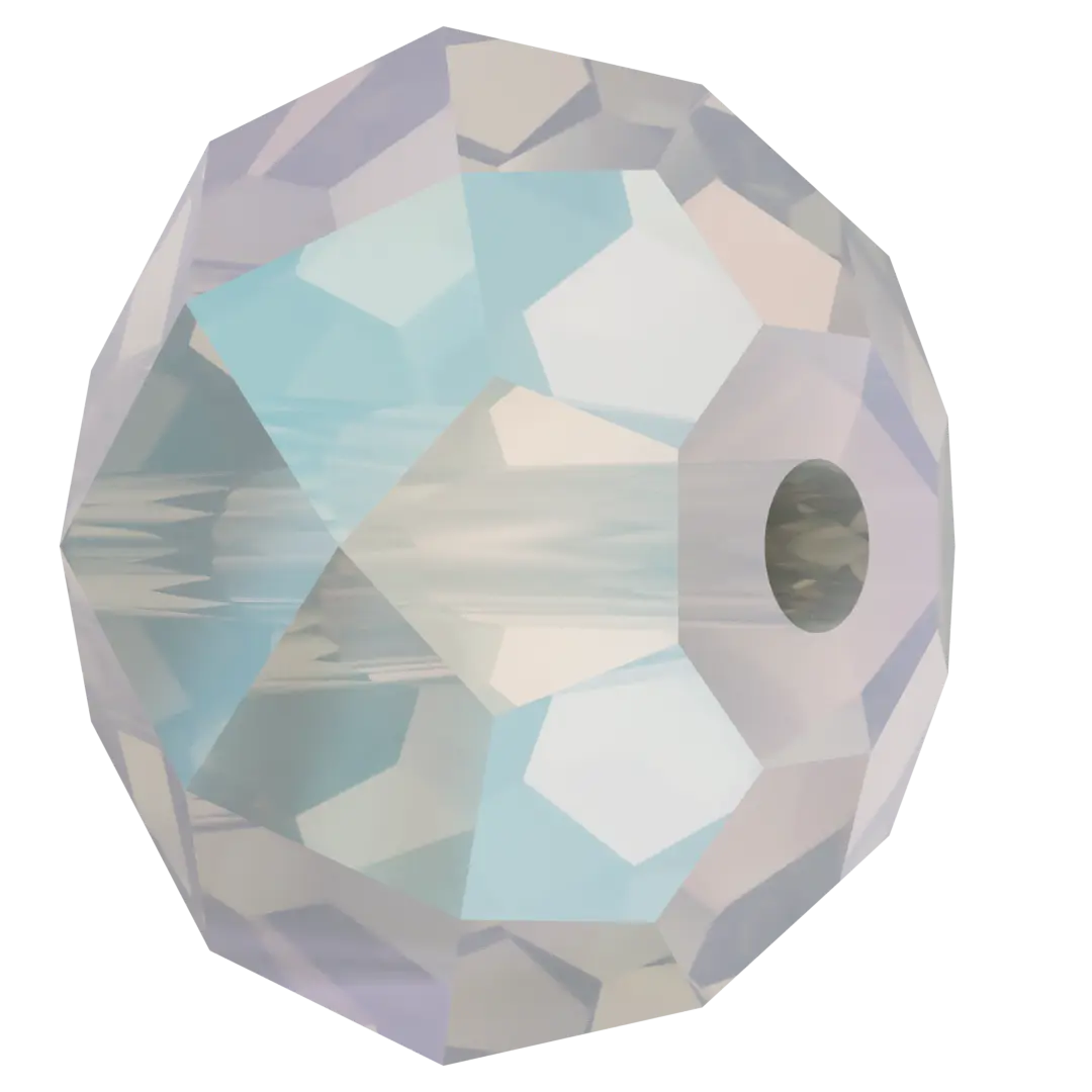 Serinity Crystal Beads Briolette (5040) White Opal Shimmer 2X - Bluestreak Crystals