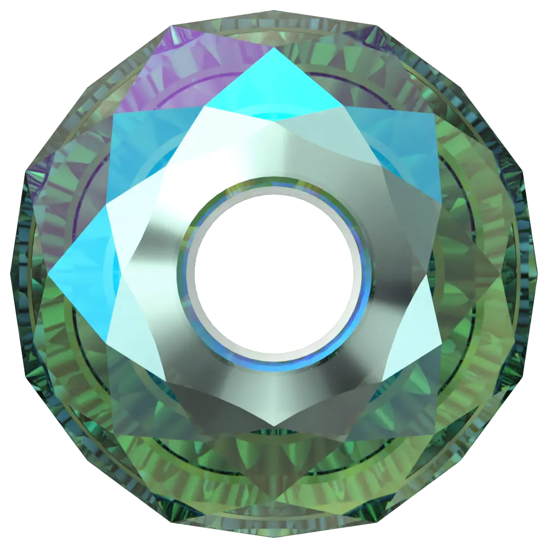 Serinity Crystal Beads Briolette XL Hole (5042) Emerald Shimmer 2X - Bluestreak Crystals