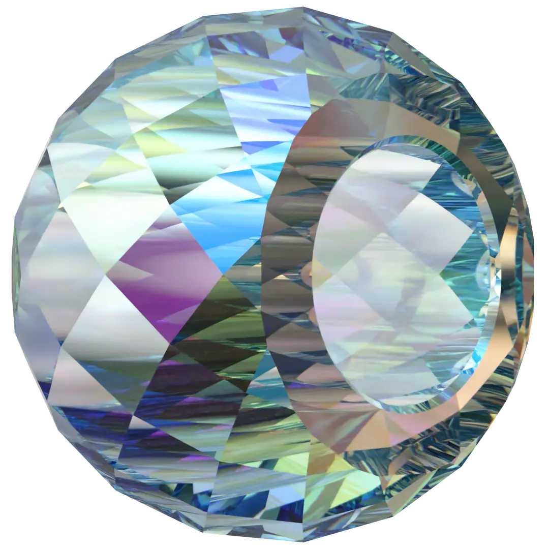 Serinity Crystal Beads Briolette XXL Hole (5043) Aquamarine Shimmer 2X - Bluestreak Crystals