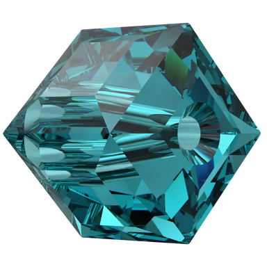 Serinity Crystal Beads Cube (5601) Blue Zircon - Bluestreak Crystals