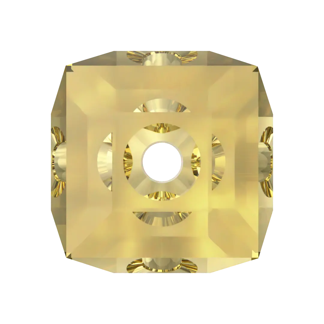 Serinity Crystal Beads Cube (5601) Dark Jonquil - Bluestreak Crystals