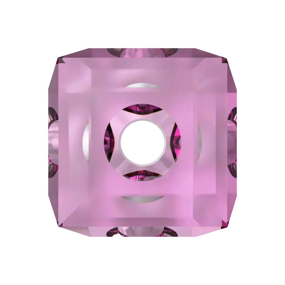 Serinity Crystal Beads Cube (5601) Dark Rose - Bluestreak Crystals