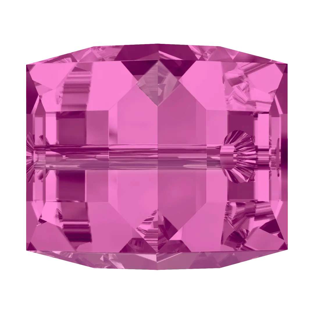 Serinity Crystal Beads Cube (5601) Fuchsia - Bluestreak Crystals