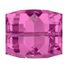Serinity Crystal Beads Cube (5601) Fuchsia - Bluestreak Crystals