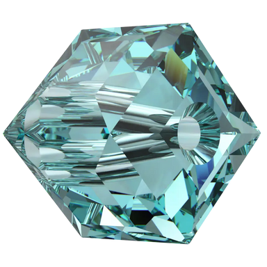 Serinity Crystal Beads Cube (5601) Light Turquoise - Bluestreak Crystals