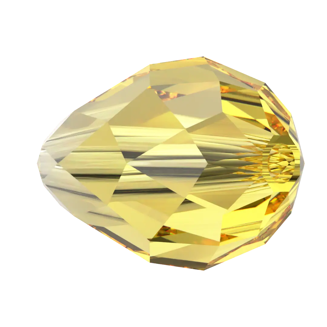 Serinity Crystal Beads Drop (5500) Light Topaz - Bluestreak Crystals