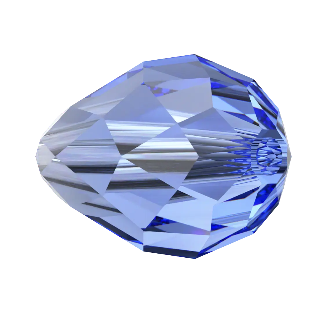 Serinity Crystal Beads Drop (5500) Sapphire - Bluestreak Crystals