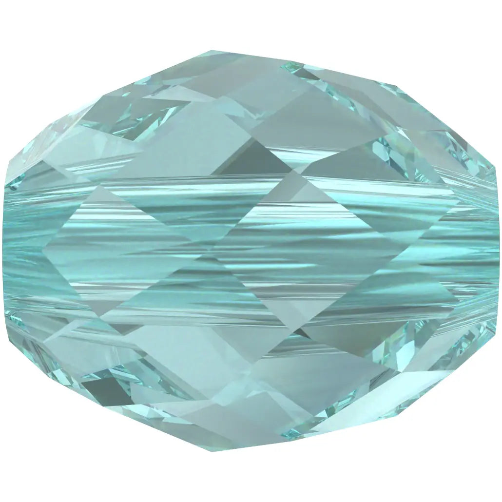 Serinity Crystal Beads Olive Briolette (5044) Light Turquoise - Bluestreak Crystals