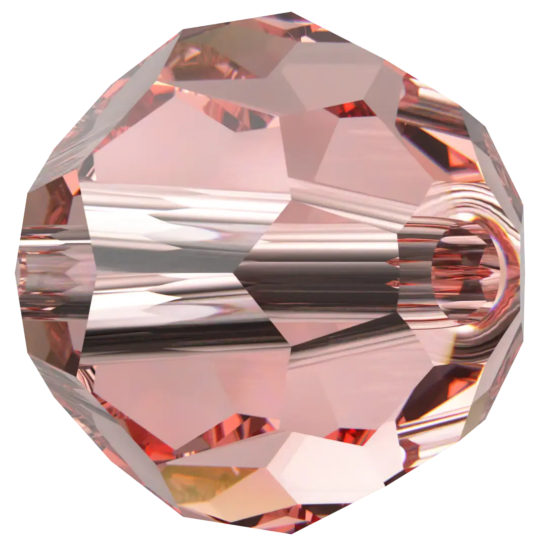 Serinity Crystal Beads Round (5000) Rose Peach - Bluestreak Crystals