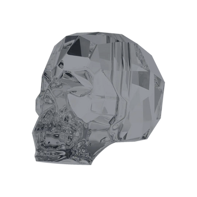 Swarovski Crystal Beads Skull (5750) Crystal Silver Night - Bluestreak Crystals