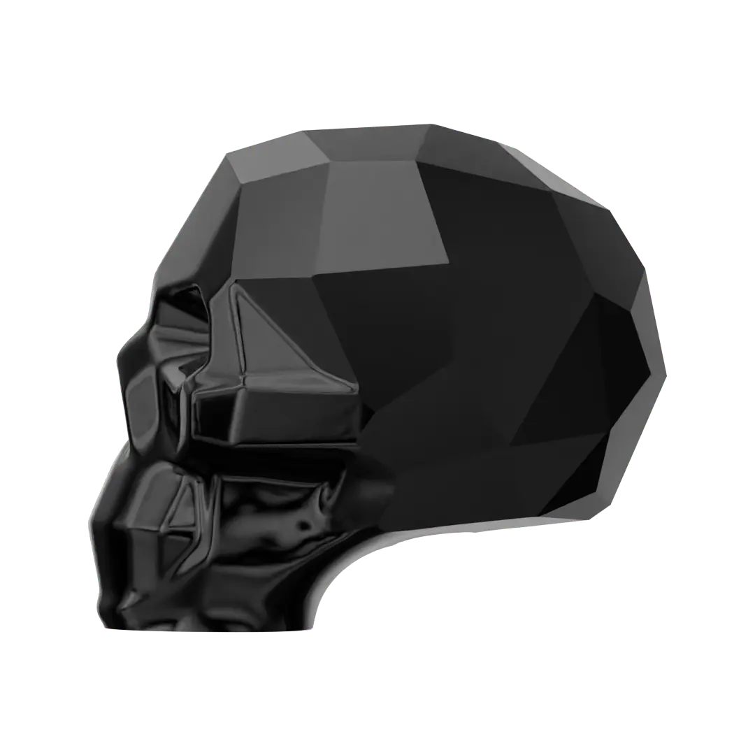 Swarovski Crystal Beads Skull (5750) Jet - Bluestreak Crystals