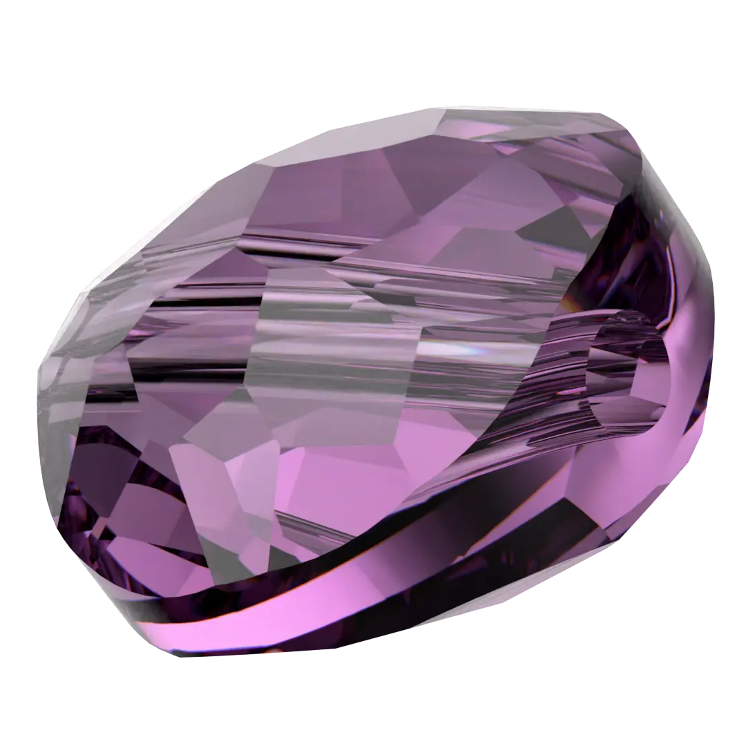Serinity Crystal Beads Thin Round (5034) Amethyst - Bluestreak Crystals