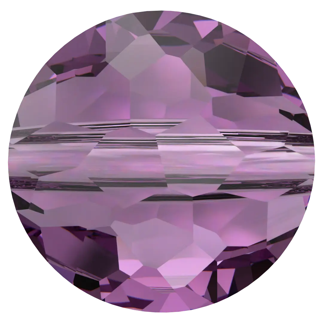 Serinity Crystal Beads Thin Round (5034) Amethyst - Bluestreak Crystals