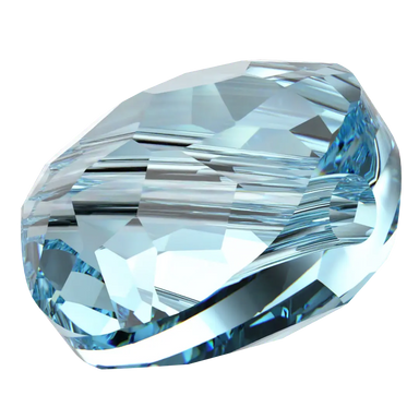 Serinity Crystal Beads Thin Round (5034) Aquamarine - Bluestreak Crystals