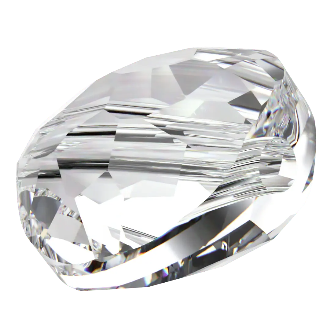 Serinity Crystal Beads Thin Round (5034) Crystal - Bluestreak Crystals