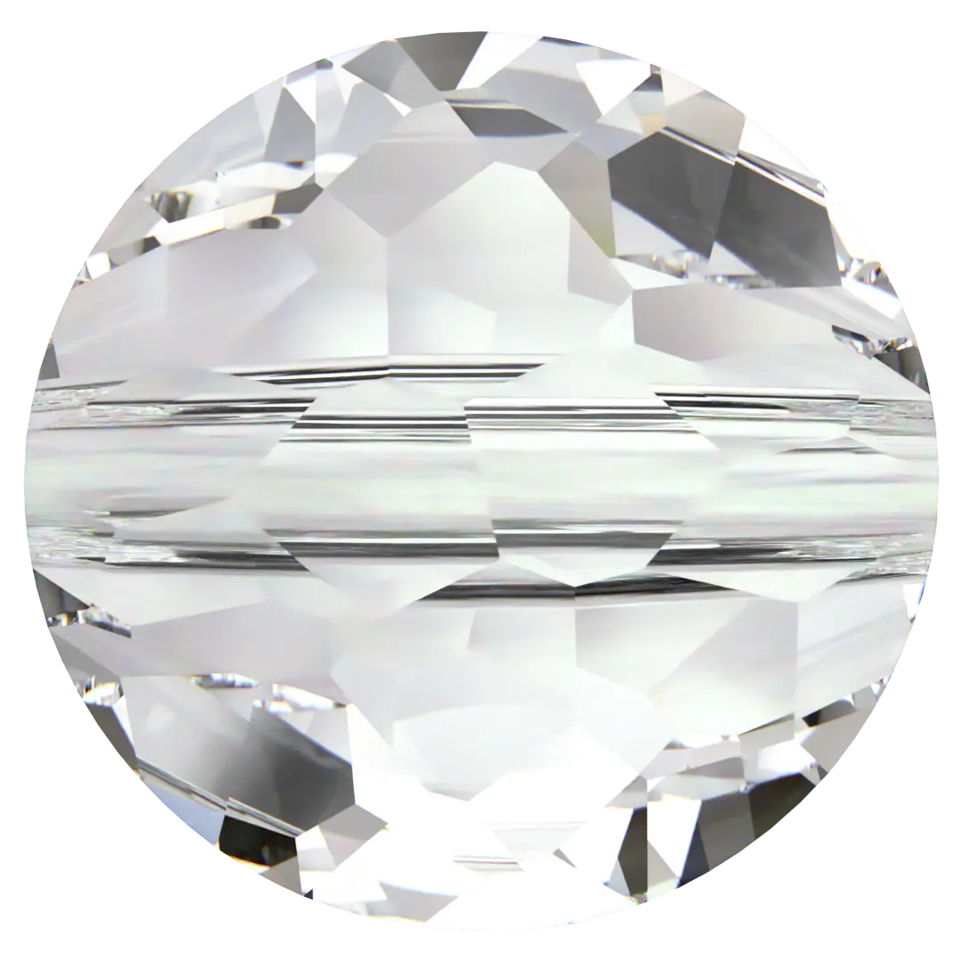 Serinity Crystal Beads Thin Round (5034) Crystal - Bluestreak Crystals