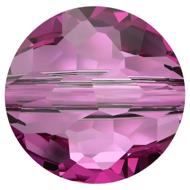 Serinity Crystal Beads Thin Round (5034) Dark Rose - Bluestreak Crystals