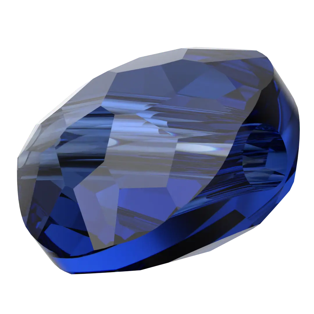 Serinity Crystal Beads Thin Round (5034) Dark Sapphire - Bluestreak Crystals