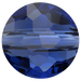 Serinity Crystal Beads Thin Round (5034) Dark Sapphire - Bluestreak Crystals