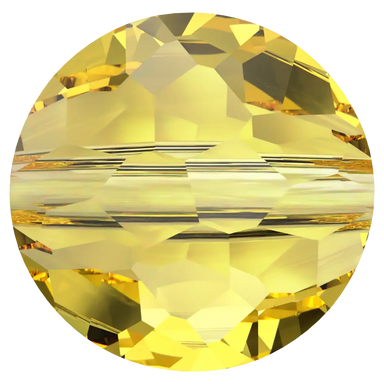 Serinity Crystal Beads Thin Round (5034) Light Topaz - Bluestreak Crystals